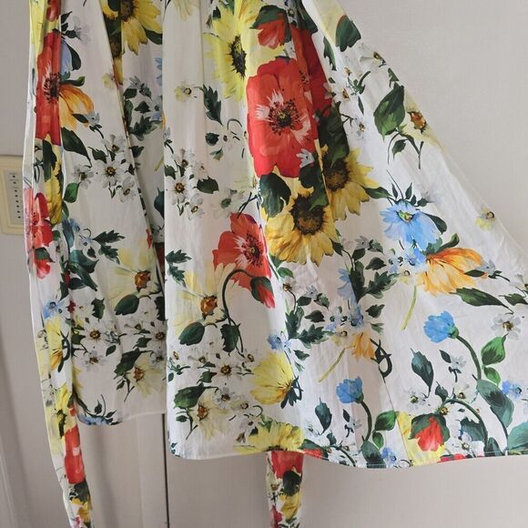 Zara Midi Dress Multicolored Floral Size Small - Picture 11 of 12